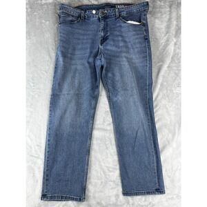 IZOD Straight Fit Comfort Stretch Jeans Men's‎ 40x30 Blue.